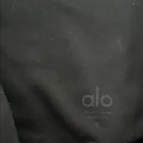 ALO Yoga Black Leggings with Ribbed Accents - Picture 4 of 7